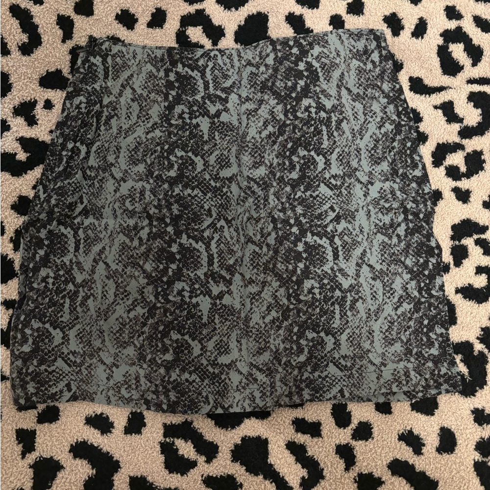 Abercrombie & Fitch Y2K Snake Print Mini Skirt Indie Sleaze Bodycon Size S